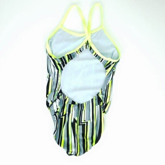 Nike One Piece Swimsuit Competitive Neon, Black 4 Women Yellow White Gray Swim - Picture 2 of 8